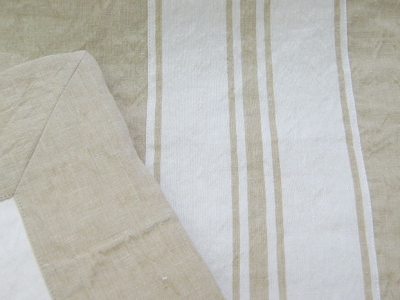 Duvet cover in striped Laveno linen
