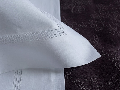 RENOIR bed linen in 100% linen with 4 hemstitch